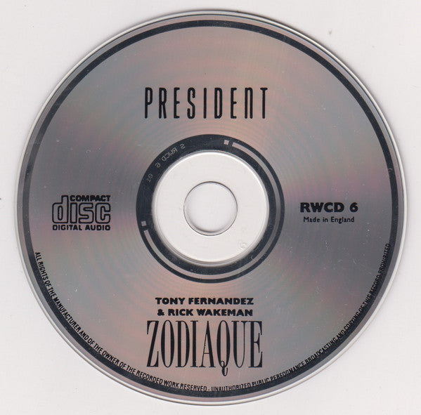 Rick Wakeman & Tony Fernandez (3) : Zodiaque (CD, Album)