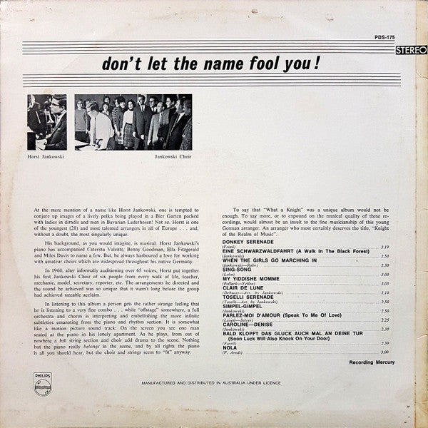 Horst Jankowski & His Orchestra With The Jankowski Chorus* : What A Knight (LP, Album)