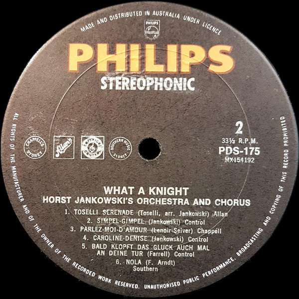 Horst Jankowski & His Orchestra With The Jankowski Chorus* : What A Knight (LP, Album)