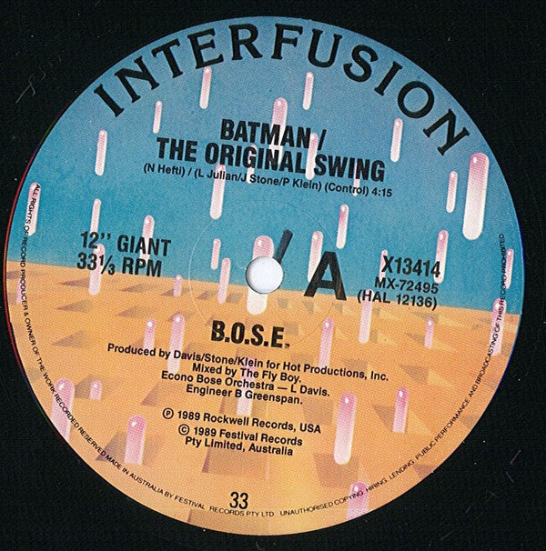 B.O.S.E. : Batman / The Original Swing (12")