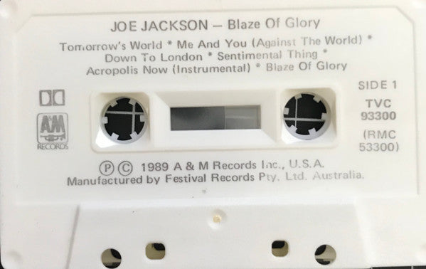 Joe Jackson : Blaze Of Glory (Cass, Album, Dol)