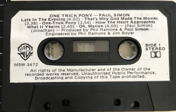 Paul Simon : One-Trick Pony (Cass, Album, Dol)