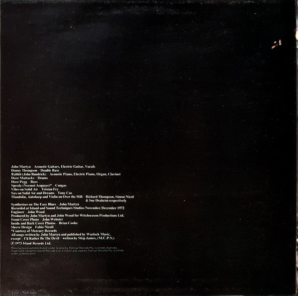 John Martyn : Solid Air (LP, Album, RE)