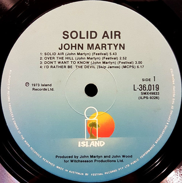 John Martyn : Solid Air (LP, Album, RE)