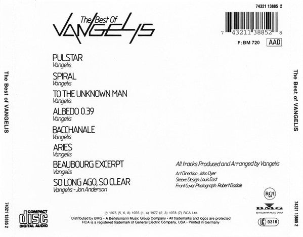 Vangelis : The Best Of Vangelis (CD, Comp, RE)