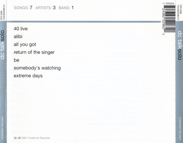 dc Talk : Solo (CD, EP, S/Edition)