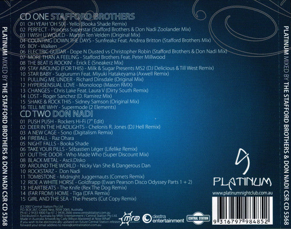 Stafford Brothers & Don Nadi : Platinum (2xCD, Comp, Mixed)