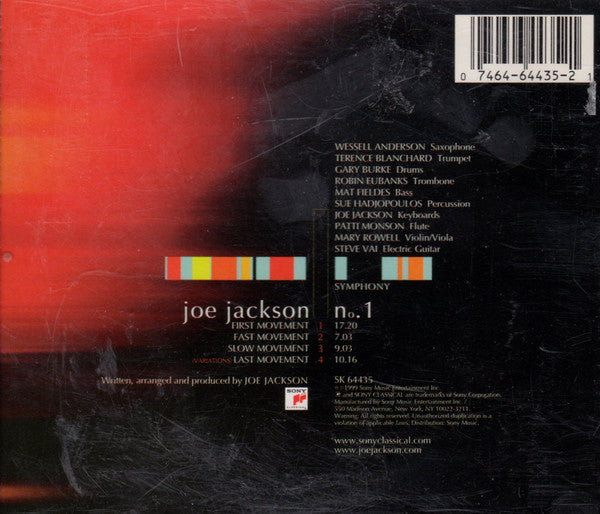 Joe Jackson : Symphony No.1 (CD, Album)