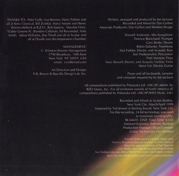Joe Jackson : Symphony No.1 (CD, Album)