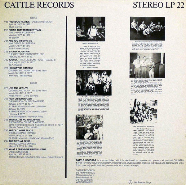Various : The Wonderful World Of Bluegrass Music (LP, Comp, Mono)
