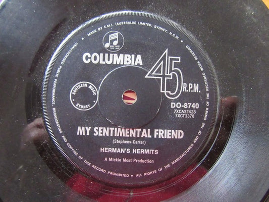 Herman's Hermits : My Sentimental Friend (7", Single, Mono)