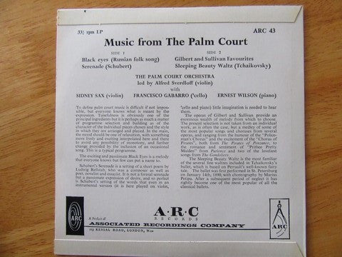 The Palm Court Orchestra : Music From The Palm Court (7")