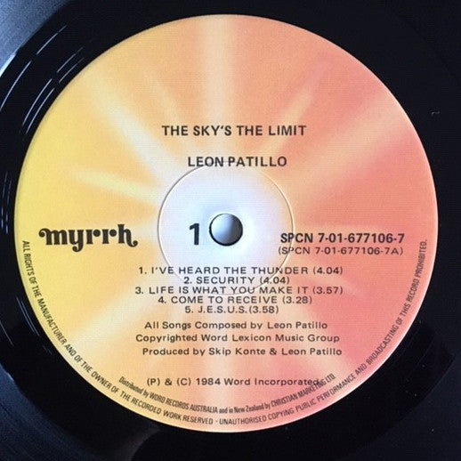 Leon Patillo : The Sky's The Limit (LP, Album)