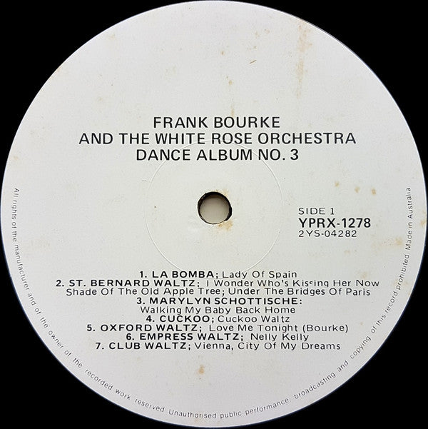 Frank Bourke And The White Rose Orchestra : Dance Album No. 3 (LP, Album)
