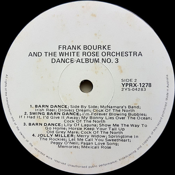 Frank Bourke And The White Rose Orchestra : Dance Album No. 3 (LP, Album)