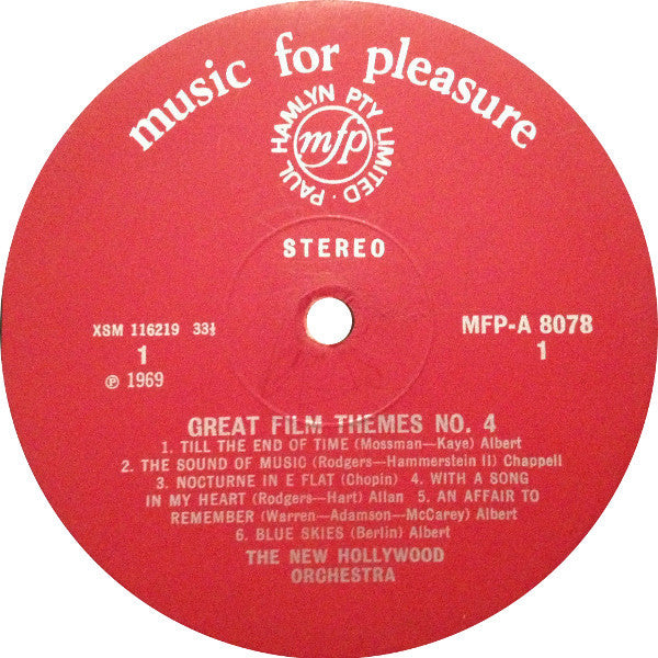 New Hollywood Orchestra : Great Film Themes No. 4 (LP)