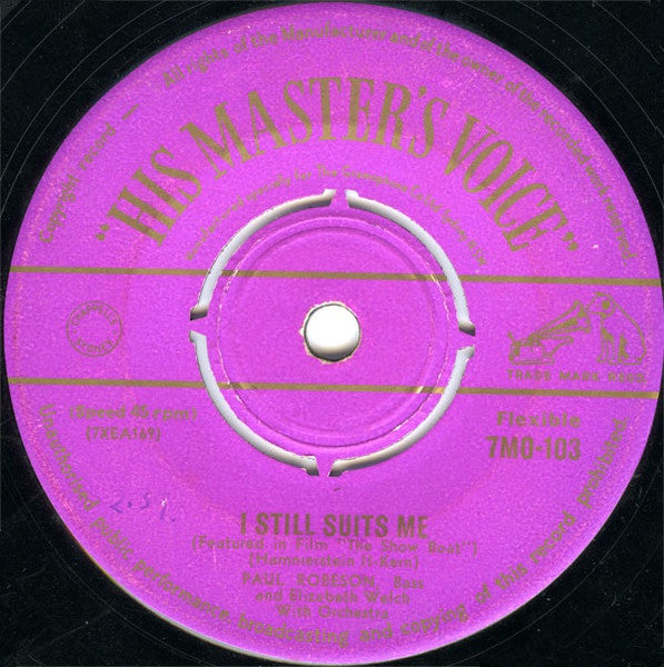 Paul Robeson : I Still Suits Me (7", Single)