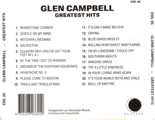 Glen Campbell : Greatest Hits (CD, Comp)