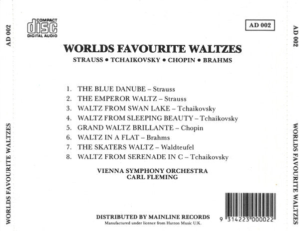 Vienna Symphony Orchestra*, Carl Fleming (2) : World's Favourite Waltzes (CD, Comp)