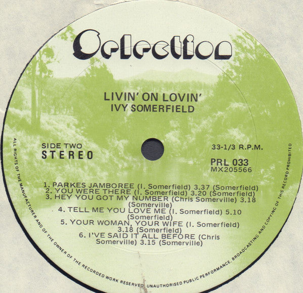 Ivy Somerfield : Livin' On Lovin' (LP)