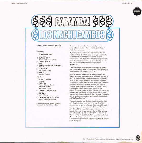 Los Machucambos : Caramba! (LP, Album, Club, RE)