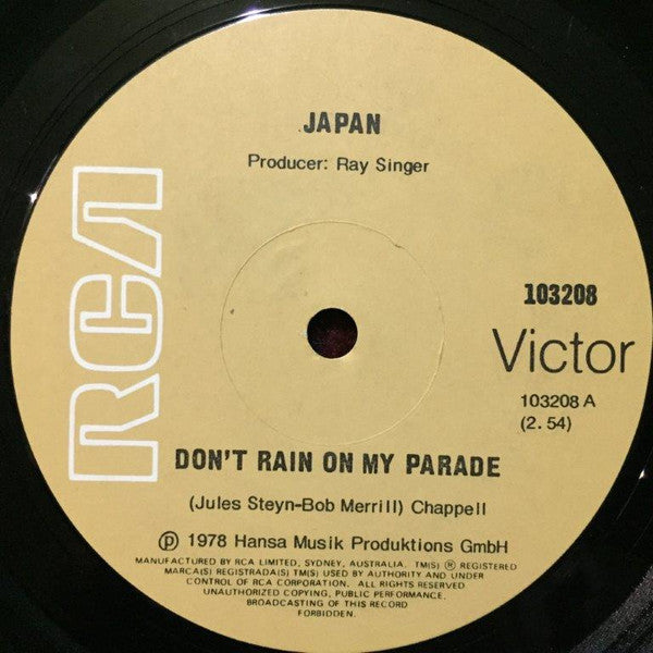 Japan : Don't Rain On My Parade (7", Single)