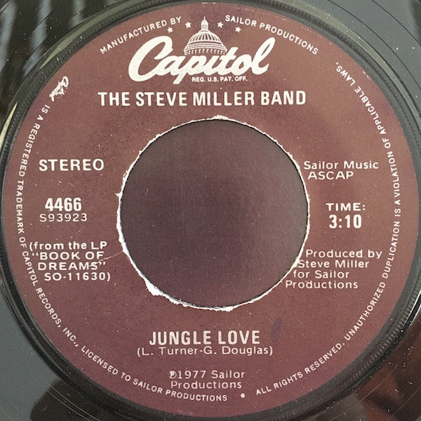 The Steve Miller Band* : Jungle Love (7", Single, Los)