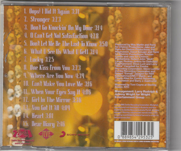 Britney Spears : Oops!...I Did It Again (CD, Album, RE)