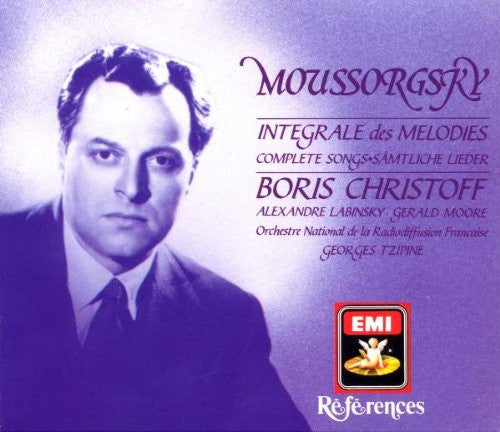Moussorgsky* / Boris Christoff, Alexandre Labinsky, Gerald Moore, Orchestre National de la Radiodiffusion Française*, Georges Tzipine : Intégrale Des Melodies / Complete Songs / Sämtliche Lieder (3xCD, Album, Mono, RM)