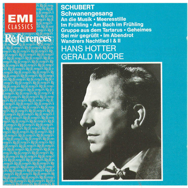 Schubert* – Hans Hotter, Gerald Moore : Schwanengesang (CD, Comp, Mono, RM)
