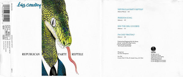 Big Country : Republican Party Reptile (CD, Single)
