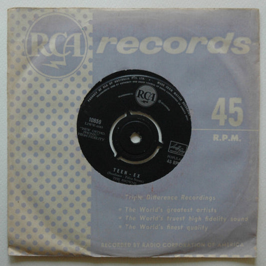 The Browns (3) Featuring Jim Ed Brown : Teen-Ex / The Old Lamplighter (7")