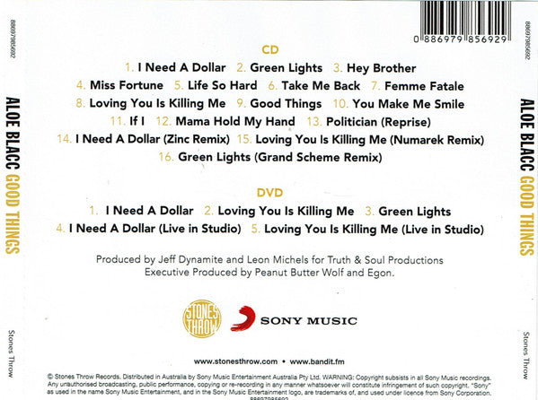 Aloe Blacc : Good Things (CD, Album + DVD-V + Dlx)