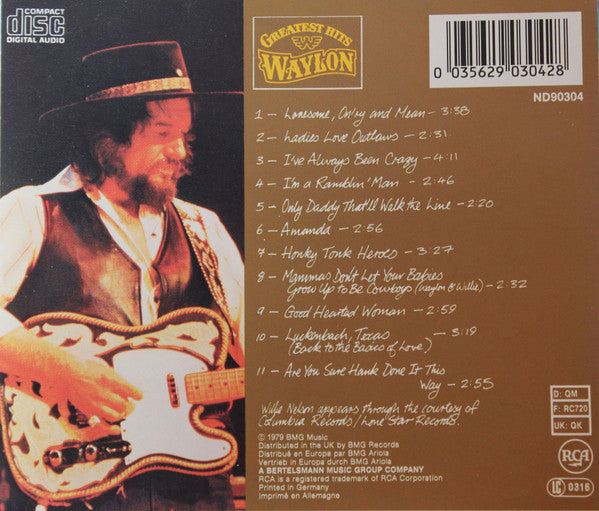 Waylon Jennings : Greatest Hits (CD, Comp, RE, RP)