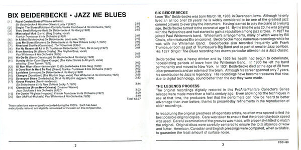 Bix Beiderbecke : Jazz Me Blues (CD, Comp)
