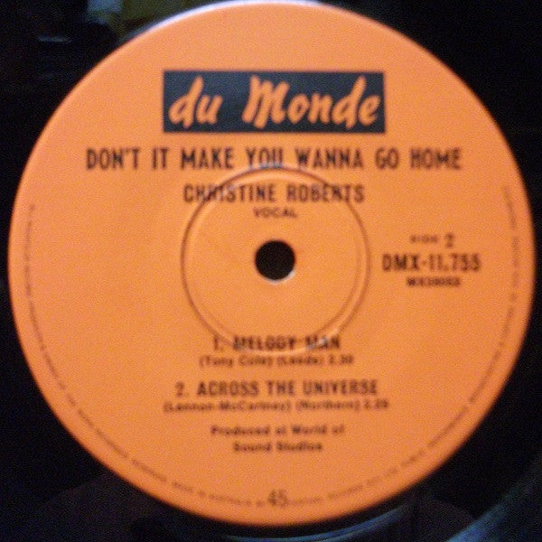 Christine Roberts (2) : Don't It Make You Wanna Go Home (7", EP)