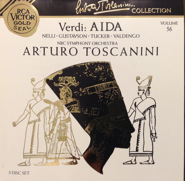 Giuseppe Verdi - Herva Nelli, Eva Gustavson, Richard Tucker (2), Giuseppe Valdengo, Arturo Toscanini, NBC Symphony Orchestra : Aida (3xCD, Album, Mono, RE, RM + Box)