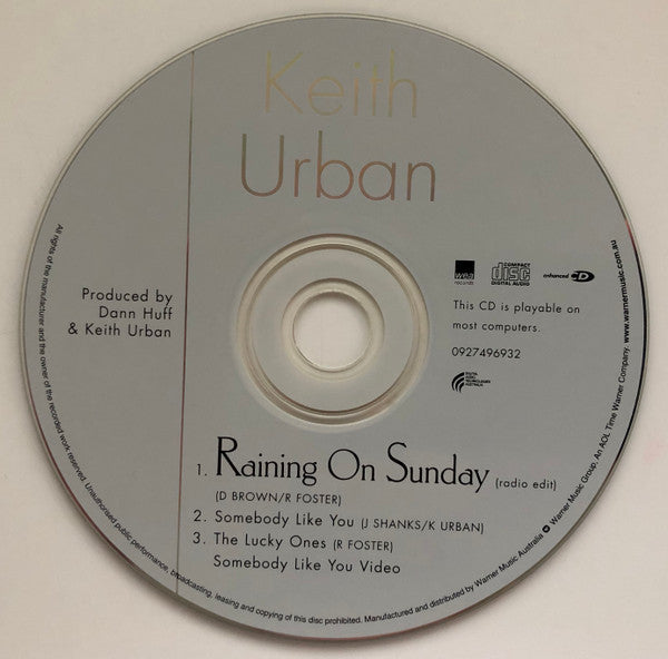 Keith Urban : Raining On Sunday (CD, Single, Enh)