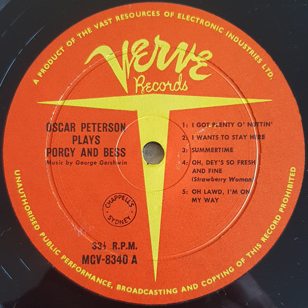 Oscar Peterson : Plays Porgy And Bess (LP, Album, Mono)
