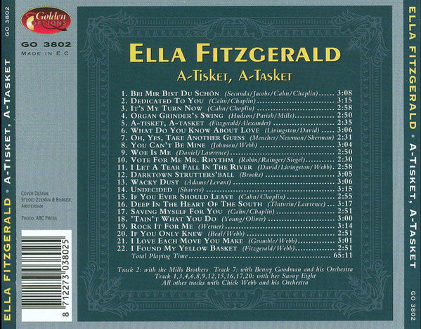 Ella Fitzgerald : A-Tisket, A-Tasket (CD, Comp)