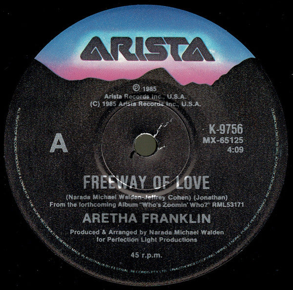 Aretha Franklin : Freeway Of Love (7", Single)