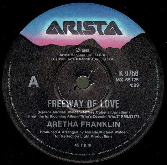 Aretha Franklin : Freeway Of Love (7", Single)