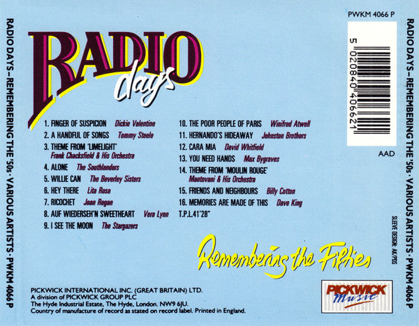Various : Radio Days - Remembering The Fifties (CD, Comp)