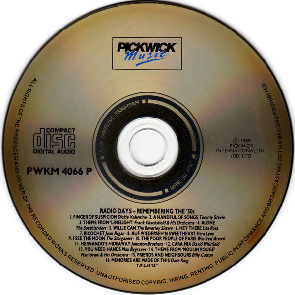 Various : Radio Days - Remembering The Fifties (CD, Comp)