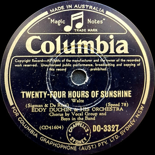 Eddy Duchin & His Orchestra* : Jealous Heart / Twenty-Four Hours Of Sunshine (Shellac, 10", RP)