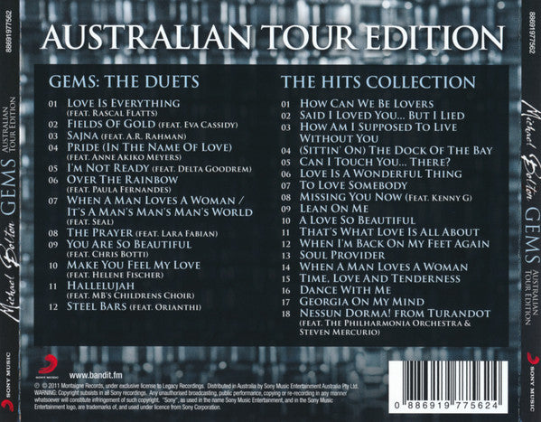 Michael Bolton : Gems (Australian Tour Edition) (CD, Album + CD, Comp)
