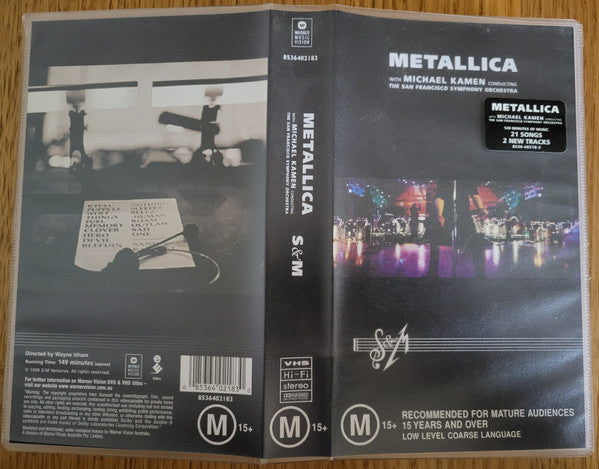 Metallica With Michael Kamen Conducting San Francisco Symphony : S&M (VHS, PAL)