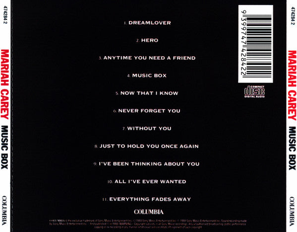 Mariah Carey : Music Box (CD, Album, RE)