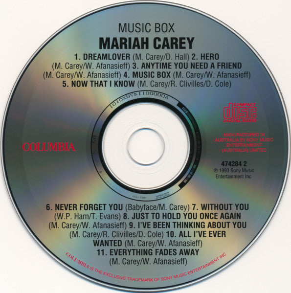 Mariah Carey : Music Box (CD, Album, RE)