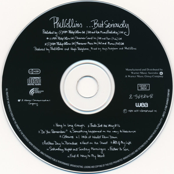 Phil Collins : ...But Seriously (CD, Album, RP)